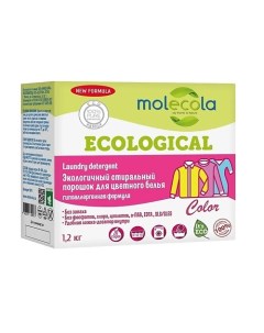 Экологичный стиральный порошок для цветного белья и одежды 1200 Molecola