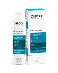 Шампунь уход DERCOS успокаивающий без сульфатов для нормальных и жирных волос 200 мл Vichy