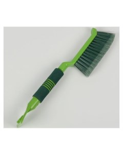 Щётка Cо скребком Ls201 поролоновая ручка зеленая 42 см Li-sa