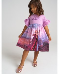 Платье трикотажное с фото принтом Холодное сердце Playtoday kids