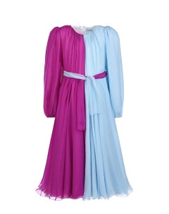 Шелковое платье в стиле color block детское Dolce&gabbana