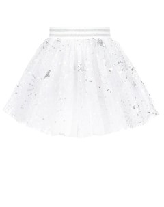 Белая юбка с вышивкой пайетками детская Dan maralex