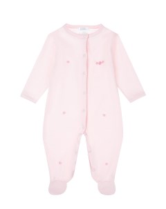 Розовый комбинезон с цветочной вышивкой детский Lyda baby