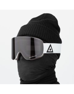 Горнолыжная маска Sonic White Triangle Dark Smoke Lens Yellow Spare 2023 Ashbury