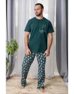 Муж пижама Ушастик Темно зеленый р 58 Оптима трикотаж