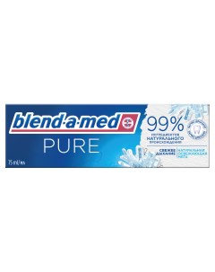 Зубная паста Pure Свежее дыхание без искусственных красителей и консервантов натуральная освежающая  Blend-a-med