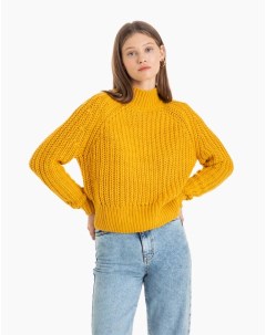 Горчичный свитер oversize с рукавами реглан Gloria jeans