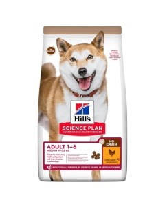 Hill s Science Plan NO GRAIN Сухой беззлаковый корм для взрослых собак средних пород 12 кг Hill`s