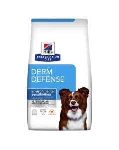 Сухой диетический корм для собак Prescription Diet Derm Defense при аллергии блошином и атопическом  Hill`s