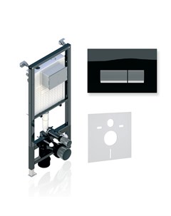 Система инсталляции для унитазов Alcora ST 1200 с кнопкой смыва Integro черное стекло Koller pool