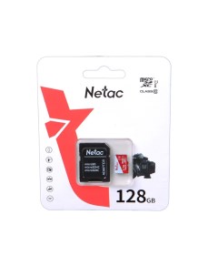 Карта памяти 128Gb MicroSD P500 Eco UHS I Class 10 NT02P500ECO 128G R с переходником под SD Netac