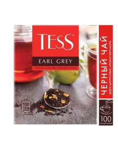 Чай Earl Grey черный бергамот 100пак 160гр карт уп Tess