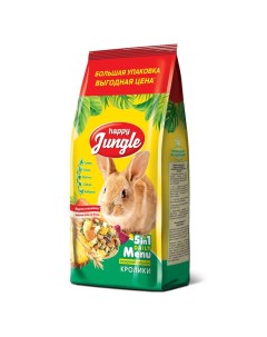 Корм для грызунов для кроликов 900г Happy jungle