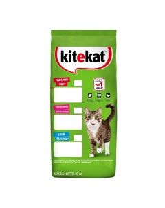 Корм для взрослых кошек мясной пир 15 кг Kitekat