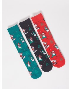 Новогодний набор носков 3 пары в комплекте Zolla