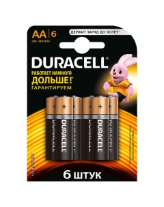 Батарейки LR6 6BL Basic AA 6шт Duracell