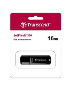 USB Flash накопитель 16GB JetFlash 350 TS16GJF350 USB 2 0 Черный Transcend