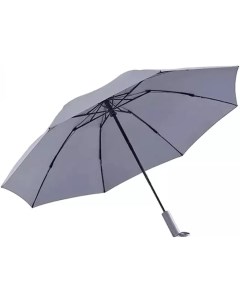 Зонт обратного складывания со светодиодной подсветкой серый Ninetygo