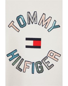 Свитшот с логотипом из пайеток Tommy hilfiger