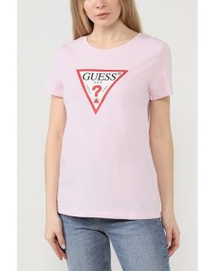 Хлопковая футболка с логотипом Guess jeans