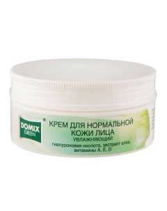 Увлажняющий крем для нормальной кожи лица с гиалуроновой кислотой витаминами A E 75 Domix green