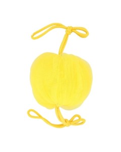 Мочалка шар для тела синтетическая с ручками yellow Deco