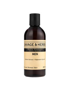 Мужской травяной регулирующий шампунь для жирных волос из крапивы 250 Savage&herbs