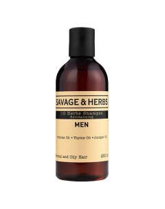 Мужской восстанавливающий шампунь с 10 травами 250 0 Savage&herbs