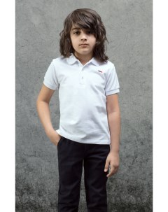 Белая футболка поло для мальчика School by playtoday