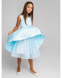Нарядное голубое платье с цветочным принтом Playtoday tween