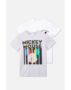 Комплект футболок для мальчика белая и серая Playtoday long size