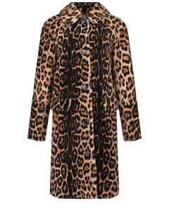 Леопардовое пальто из овчины Yves salomon