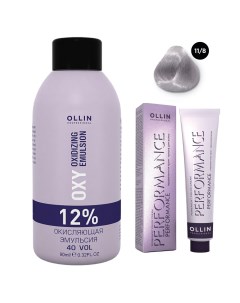 Набор Перманентная крем краска для волос Ollin Color оттенок 11 8 специальный блондин жемчужный 60 м Ollin professional