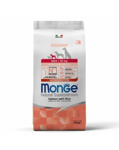 Dog Speciality Line Monoprotein полнорационный сухой корм для щенков мелких пород с лососем и рисом  Monge