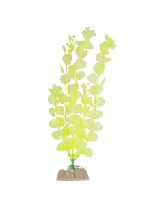 Растение для аквариума пластиковое флуоресцентное желтое 20 32 см Glofish