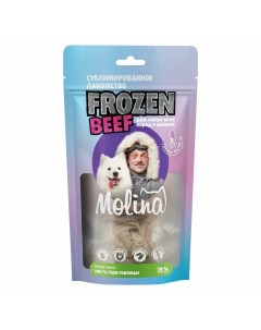 Frozen Beef сублимированное лакомство для собак и щенков уши говяжьи 50 г Molina