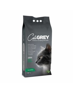 Sensitive наполнитель для кошек комкующийся без ароматизатора 10 кг Cats grey