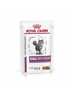 Renal Feline Chicken полнорационный влажный корм для взрослых кошек для поддержания функции почек пр Royal canin