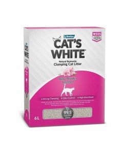 BOX Baby Powder наполнитель для кошек комкующийся с ароматом детской присыпки 6 л Cat's white