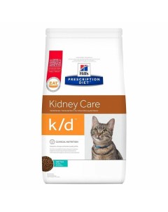 Prescription Diet k d сухой корм для кошек при хронической болезни почек диетический с тунцом 1 5 кг Hill`s