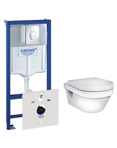Комплект Унитаз подвесной Hygienic Flush WWC Инсталляция Grohe Rapid SL 38750001 4 в 1 Gustavsberg