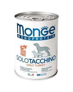 Monoprotein консервы для собак с индейкой 400 г Monge