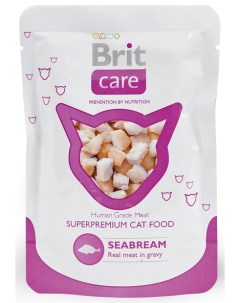 Care пауч для кошек White Fish Pouch Морской лещ 80г Brit*