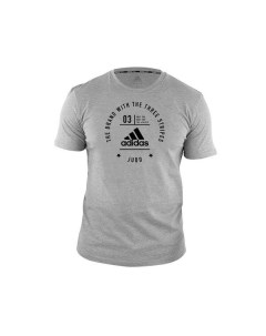 Футболка The Brand With The Three Stripes T Shirt Judo серо черная Adidas