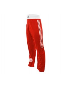 Брюки для кикбоксинга WAKO Full Contact Pants Punch Line красные Adidas
