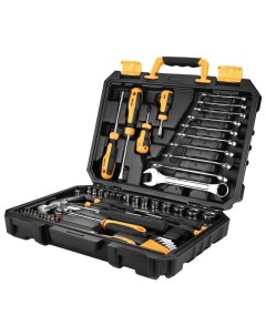 Универсальный набор инструмента для дома и авто в чемодане DKMT74 74 предмета черно желтый Деко