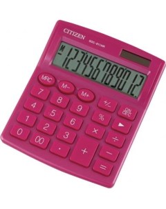 Калькулятор настольный SDC 812NRPKE 12 разрядный розовый 250535 Citizen