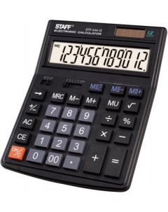 Калькулятор настольный STF 444 12 199x153 мм 12 разрядов двойное питание 250303 Staff