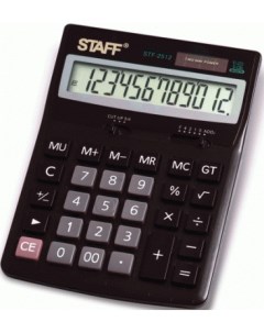 Калькулятор настольный STF 2512 170х125 мм 12 разрядов двойное питание 250136 Staff