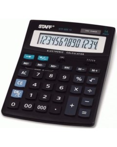 Калькулятор настольный STF 888 14 200х150 мм 14 разрядов двойное питание 250182 Staff